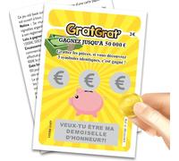 MIMI GRANDIT 1 Carte à Gratter Demande Demoiselle d'Honneur Mariage - Message Veux-tu être ma demoiselle d'honneur