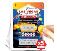 MIMI GRANDIT Annonce obtention permis de conduire, Lot de 5 cartes à gratter, Jeux de grattage pour annoncer à vos proches que vous avez eu votre permis