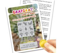 MIMI GRANDIT Carte à Gratter Annonce Grossesse Futur Grand Frère - Jeu de Grattage Révélation Surprise