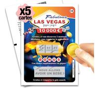 MIMI GRANDIT Carte à gratter Annonce Grossesse - Nous Allons Avoir Un bébé - Tu Vas être Papi, Papy, Mamie (Lot 5 Cartes Nous Allons Avoir bébé)