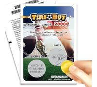 MIMI GRANDIT Jeu à gratter pour demande de parrain originale, thème foot, Veux-tu être mon parrain ? Futur parrain, carte à gratter