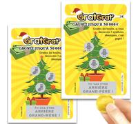 MIMI GRANDIT Lot de 2 cartes à gratter annonce grossesse à Noël, Arrière grand-père et Arrière grand-mère, Idées cadeaux originales (C)