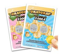 MIMI GRANDIT Lot de 2 cartes à gratter demande parrain + marraine, jeu de grattage, idée cadeau originale