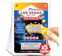 MIMI GRANDIT Lot de 5 cartes à gratter, Annonce jumeaux, Idée cadeau originale pour annoncer à vos proches votre grossesse gémellaire