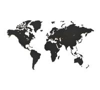 MiMi Innovations Carte du Monde Murale DIY | Décoration Murale | Carte en Bois Noir HDF à Assembler | 48 Pins Colorés & 25 Îles Incluses | Installation Facile | Taille 90 x 54 cm | Idée Cadeau