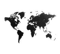 MiMi Innovations Carte du Monde Murale en Bois | Décoration Murale | Puzzle DIY FSC en Bois HDF Noir | Tracker de Voyage avec 96 Pins Colorés | Noms de Pays | Facile à Installer | 150 x 90 cm