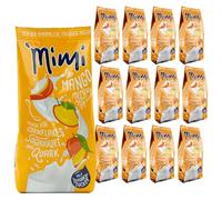 Mimi Milchmix Mango Boisson en poudre 12 x 400 g Mélange de lait - Pack de conservation - Poudre soluble au goût de mangue - Soluble à chaud et à froid. Idéal pour les loisirs, le camping, la cuisine