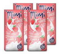 Mimi Milmix Fraise Lot de 4 boissons en poudre 400 g - Boissons au lait soluble - Lot de 4 échantillons - Fraise pour affiner les céréales, yaourts, fromages ou milk-shakes