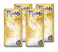 Mimi Milmix Lot de 4 boissons en poudre vanille 4 x 400 g - Boissons au lait soluble - Lot de 4 échantillons - Fraise pour affiner les céréales, le yaourt, le fromage cottage ou les milk-shakes