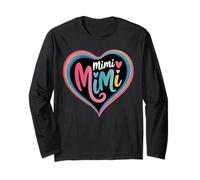 Mimi pour Femme Cœur imprimé Fleur Grand-mère fête des mères Mimi Manche Longue