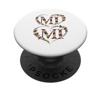 Mimi pour Femme Cœur imprimé Fleur Grand-mère fête des mères Mimi PopSockets PopGrip Adhésif