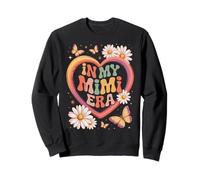 Mimi pour Femme Cœur imprimé Fleur Grand-mère fête des mères Mimi Sweatshirt