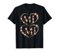 Mimi pour Femme Cœur imprimé Fleur Grand-mère fête des mères Mimi T-Shirt