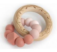 Mimijo Silicone Teether Donut Scarlett rose/poudre