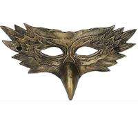 MIMIKRY Demi-masque hibou avec long bec - Masque de hibou - Masque de Venise - Pour bal masqué - Commedia dell'arte aigle