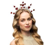 MIMIKRY Diadème Halo Juliette doré avec cœurs en strass - Bijou de tête Cupidon - Serre-tête - Aurore - Déesse de l'amour