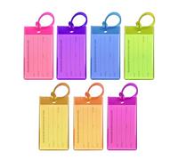 MIMIROOM 7Pcs Étiquettes de Bagages, Etiquette Valise aux Couleurs Vives pour Une Identification Facile, Convient aux Bagages, Valises, Sacs à Dos, Sacs de Voyage, Sacs de Sport