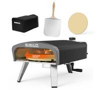 Mimiuo Four à pizza d'extérieur à gaz avec système de rotation manuel et régulateur de gaz britannique