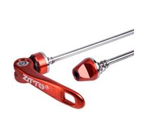 Mimoke Déverrouillage Rapide pour vélo de Route VTT/brochettes de vélo en Alliage d'aluminium pour vélo moyeu Roue Avant et arrière (Rouge)