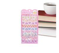 Mimoqk 3D Stickers, Cute Relief Decoration, Scrapbooking Decals with Durable Adhesive, Decorative Stickers with Colorful Design, Craft Supplies, Sticker for Notebook Journal Laptop Kids Boys Girls