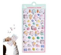 Mimoqk 3d Stickers, Decorative Cartoon Decals, Animal Adhesive Set with Cute Designs, Fun Craft Supplies for Journals, Cute 3d Stickers, Girls Teens Laptops for Journals Luggage Skateboard