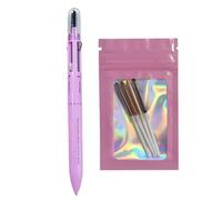 Mimoqk 4 In 1 Makeup Pen, Double-Ended Cosmetics Tool, Portable Lip Liner, Cosmetic Pen Multifunctional for Women Ladies, Beauty Makeup, Travel Wedding Party Routine Use