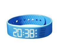 Mimoqk Alarm Watch, Digital Wrist Clock, Vibrating Silent Smartwatch with Adjustable Strap, Portable Timepiece Reminder for Travel School Sports Outdoor Women Men Kids Sleepers Gift