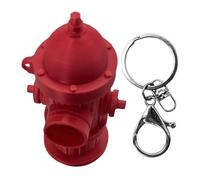 Mimoqk Bag Dispenser, Poop Holder, Humorous Fire Hydrant Shape, Keychain Attachment Weatherproof Abs Case Easy Refill, Pet Waste Accessory for Dog Walks, Travel, Camping, 6.5x0.2x3cm