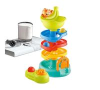 Mimoqk Ball Drop Toy Set, Baby Early Learning Tower, Stackable Rolling Track with Smooth Edges, Colorful Balls Sensory Development, Parent Child Game for Preschoolers, Boys, Girls, 29x16x31cm