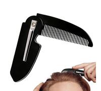 Mimoqk Beard Comb, Mustache Styling Brush, Folding Comb with Handmade Design, Pocket Combs for Men Travel Commute Salon Hairdressing, Home Dorm Purse Dressing, Portable Grooming Tool for Home