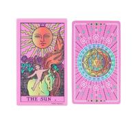 Mimoqk Beginners Tarot Cards, Portable Tarot Deck, Leisure Card Game, Beginner Reading Fun, Divination Card Set, for Adults, Travel, Home, Camping, Picnic, Festival, Events, Social Interaction
