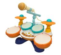 Mimoqk Boys Drum Set, Portable Adjustable Interactive Instrument, Drum Instruments Toy with Sticks and Stand, Drums Instrument Toy for Children Boys Girls Preschool Daycare, Musical Toys for Home