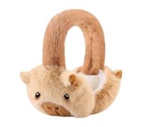 Mimoqk Cache-Oreilles Pour Hommes - Protecteurs en Peluche de Capybara Cartoon,Protège-Oreilles En Peluche Pliable Pour La Saison Hivernale,Pour Sports De Plein Air Ski Snowboard Temps Froid Automne