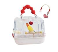 Mimoqk Cage de Voyage Oiseaux de Compagnie en Déplacement | Sac de Transport Transparent pour Perroquet,Porte-Oiseaux avec Support Stable pour Sorties - pour Les Aventures Extérieures et Les Sorties