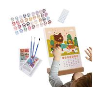 Mimoqk Calendrier mural 2025 à peindre avec chiffres - Calendrier mensuel