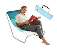 Mimoqk Camping Lounge Chair, Reclining Outdoor Seat, Heavy Duty Foldable Design, Comfortable Sun Lounger, Lightweight Portable Chair, Ideal for Beach, Patio, Pool, Lawn, Deck, 98x46x59cmx20cm