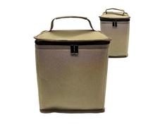 Mimoqk Camping Storage Containers, Camping Storage Bag, Utility Tote Bag, Layered Camping Organizer, Camping Storage Bag Organizer with Handles and Layered Compartments for Camping and Picnic, Kaki,