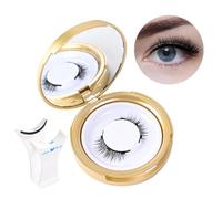 Mimoqk Cils magnétiques d'aspect naturel, sans colle,Outil de recourbe-cils - Faux-cils réutilisables améliorés par aimant, application sans effort pour les femmes et les filles | recourbe-cils - Faux-cils réutilisables améliorés par aimant, application sans effort pour les femmes et les filles