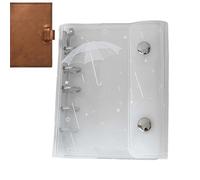 Mimoqk Classeur M5, couverture transparente à 6 trous, aide à planifier pratique et portable, fournitures de bureau fonctionnelles, équipement de bureau élégant, pour la maison, les études, le travail