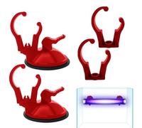 Mimoqk Clip de Ventouse pour Aquarium - Clip de Serrage avec Ventouse pour | Pince décorative pour Aquarium, Pince réglable pour lumière LED, conduites d'eau, tiges chauffantes, Chauffage, Cordons