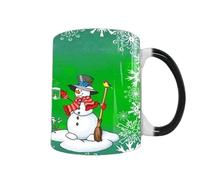 Mimoqk Color Changing Mug, Heat Changing Mug, Christmas Color Changing Mug, Ceramic Water Mug, Fun Holiday Drinking Cup, Heat Sensitive Christmas Color Changing Mug for Fun Holiday Drinking