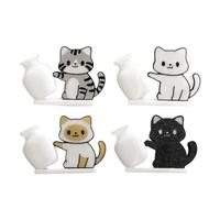 Mimoqk Compact Whisker Vase, Refrigerator Keepsake Bottle, Vase with Magnet Acrylic Design, Pet Memorial Feature for Indoor Use, Pet Decor, Whisker Vases for Pets Lovers Indoor Office Study