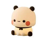 Mimoqk Cute Night Light, LED Squishy Novelty Animal Touch Night Lamp, 3 Modes Dimmable Girls Baby Bedroom Nightlight for Breastfeeding Nursery Decor, Kids Bedroom Lamp