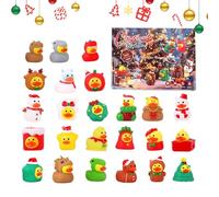 Mimoqk Duck Calendar Advent - Calendar Advent 2025 Christmas Ducks, 24-Days Mini Collectible Figures Toys, Fun Holiday Countdown Decoration, Christmas Decor, for Home Party Table Shelf Display