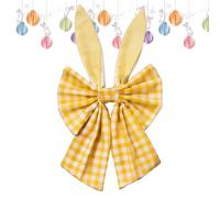 Mimoqk Easter Wreath Bows, Bunny Ear Design, Easter Bow for Wreath with Cute Style, Bow with Material, Holiday Decor, Spring Decor for Wall Indoor Home Front Door Party