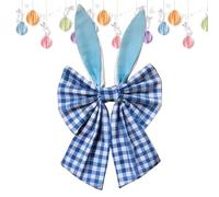 Mimoqk Easter Wreath Bows, Bunny Ear Design, Easter Bow for Wreath with Cute Style, Bow with Material, Holiday Decor, Spring Decor for Wall Indoor Home Front Door Party
