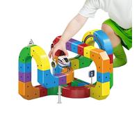 Mimoqk Electric Train Set - Track Building Toy with Light and Sound, Funny Toys for Kids, Educational Play Set, Interactive Model Train, Use for Boys Girls Home Indoor Play Desk Floor Christmas