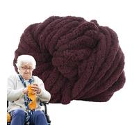 Mimoqk Fil chenille - 25 m - Velours doux - Fournitures de tissage et de tricot pour décoration d'intérieur - Jeté de coussin, panier, chapeau, lit pour animaux domestiques, vêtements de bébé