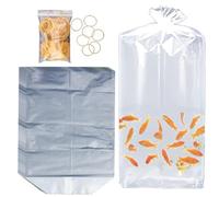 Mimoqk Fish Transport Bags, Clear Leak-Proof Bags, Live Fish Shipping Bags, Aquarium Transport Pouch, Thickened Fish Bags, 50x Fish Transport Bags, for Home, Aquariums, Fish Shops, multicolore,