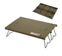 Mimoqk Folding Camping Table, Aluminum Alloy Lightweight Frame, Foldable Portable Design, Quick Setup, Great for Backpacking, Beach, Backyard, Fishing Outdoor Dining and Convenience